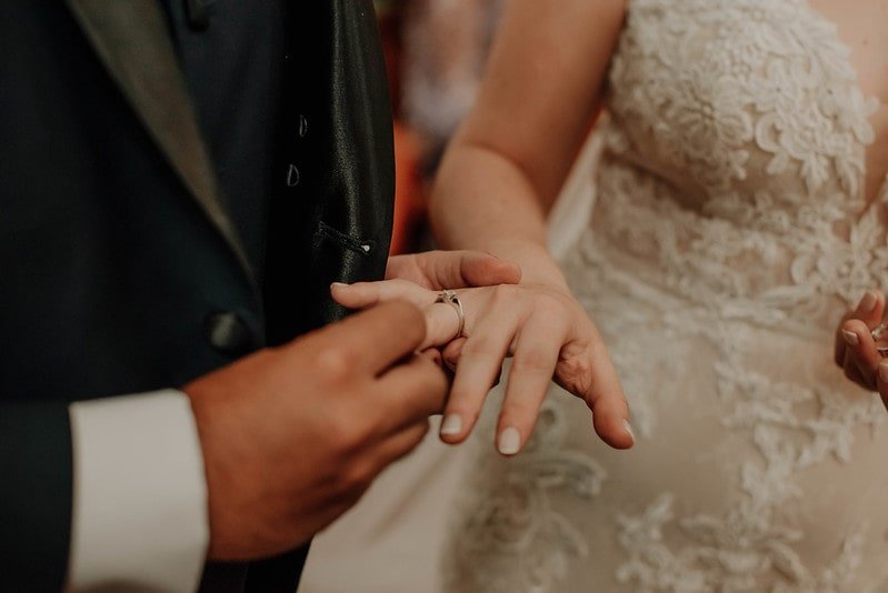 en qué mano se lleva el anillo de casados en Colombia