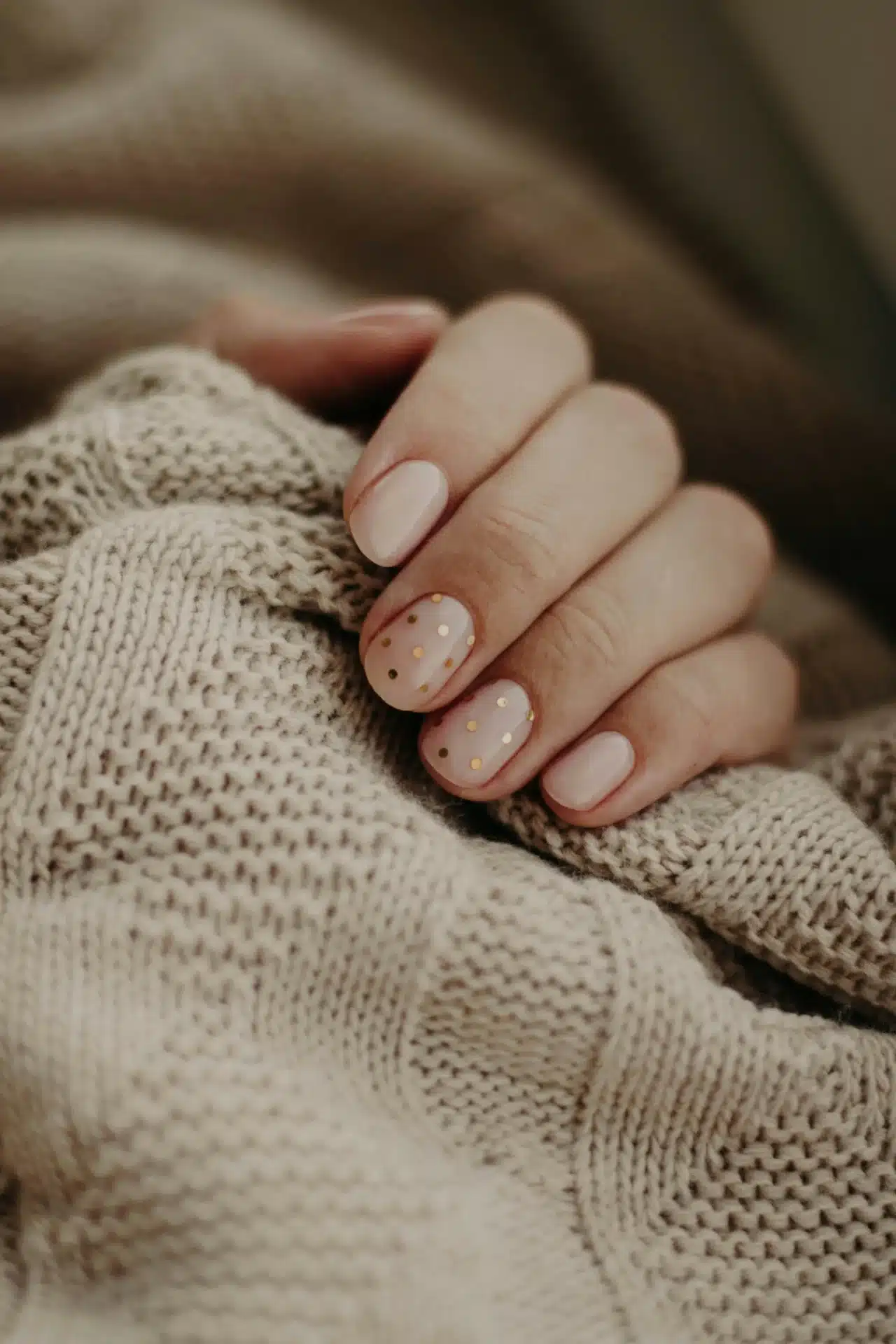Uñas Las Dot Nails uñas con puntos sobre base glazed