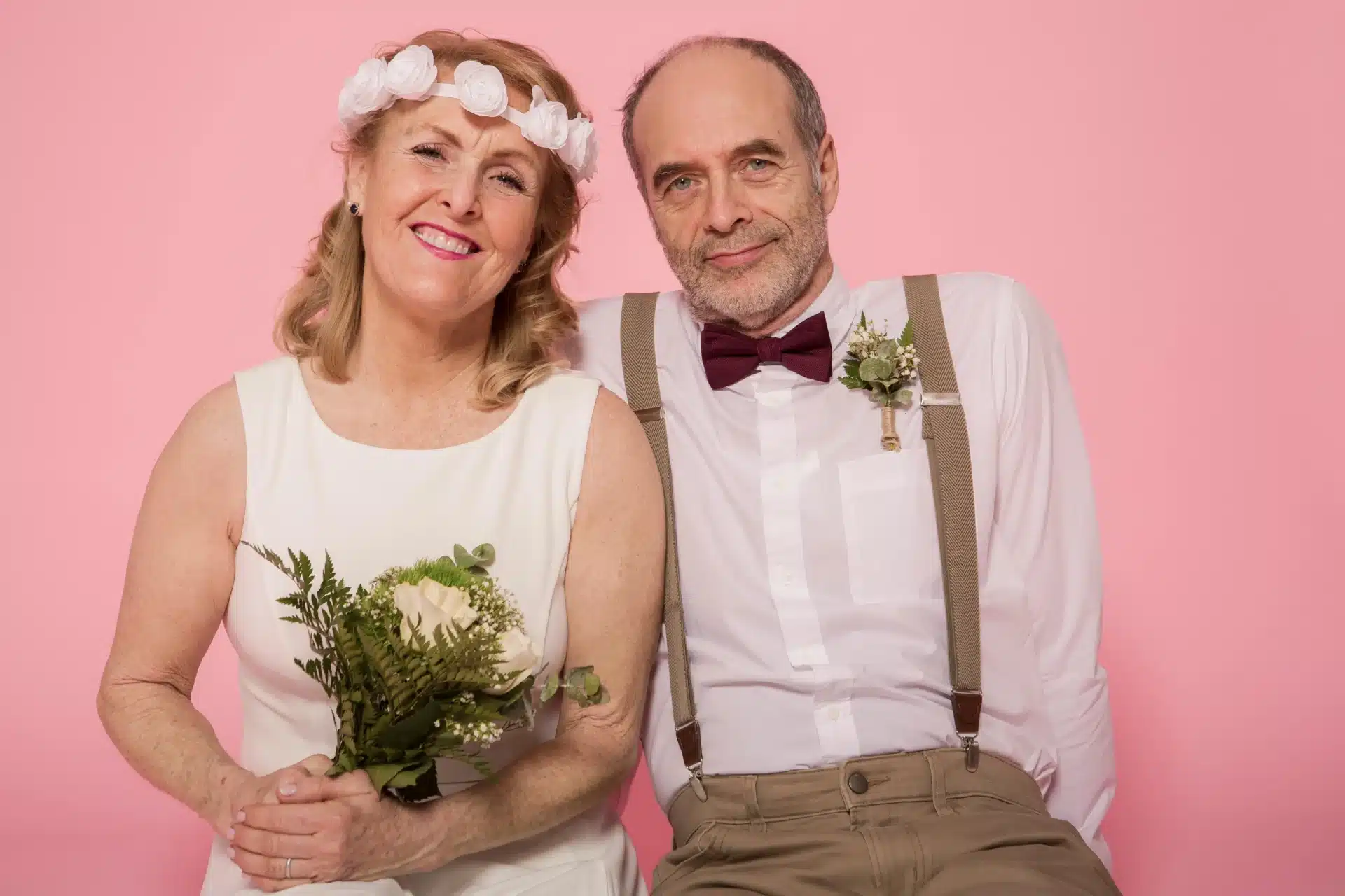 Pareja durante la celebración de sus 25 años de matrimonio